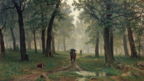 “Rain in the Oak Forest” (1891, Russia) Oil on canvas, By Ivan Shishkin