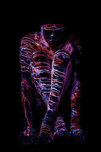 asylum-art:  Black Light Bodyscapes by John Poppleton on facebook