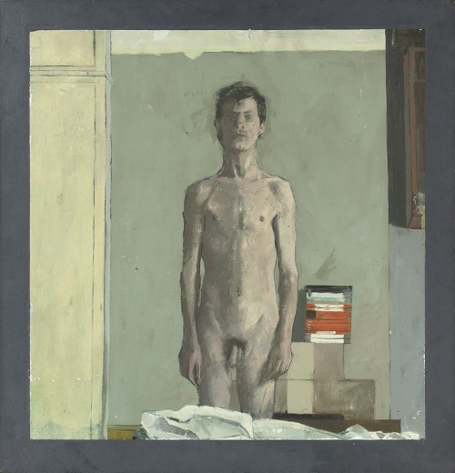 Keith Milow (British, b. 1945), Standing male nude, 1963. Oil on canvas, 62.9 x 60.4 cm.
