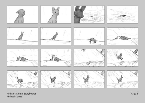 I recently recovered the initial storyboards for Red Earth that I thought I lost and was very sad ab