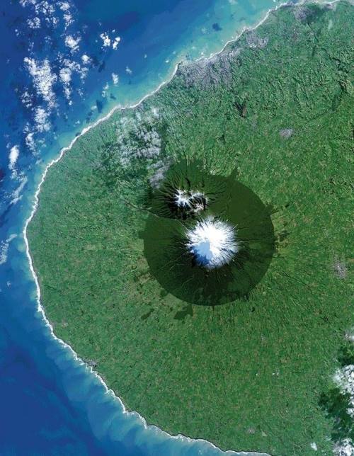 Protected Area from Space Shown here is Egmont National Park in New Zealand.The park, with Mt. Taran