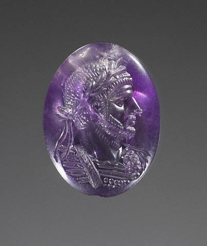 yeaverily:Portrait of Aurelian engraved on Amethyst, Rome, A.D. 260 - 280 &ldquo;A portrait