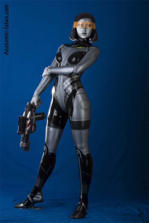 geeksngamers: Mass Effect EDI Cosplay - by Anatomic-Latex Latex bodysuit will be available at her we