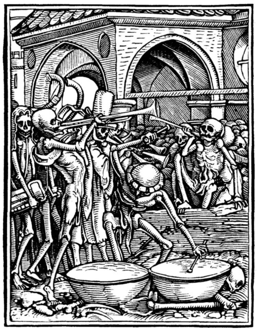 Woodcuts from Hans Holbein&rsquo;s Dance of Death, circa 1532.