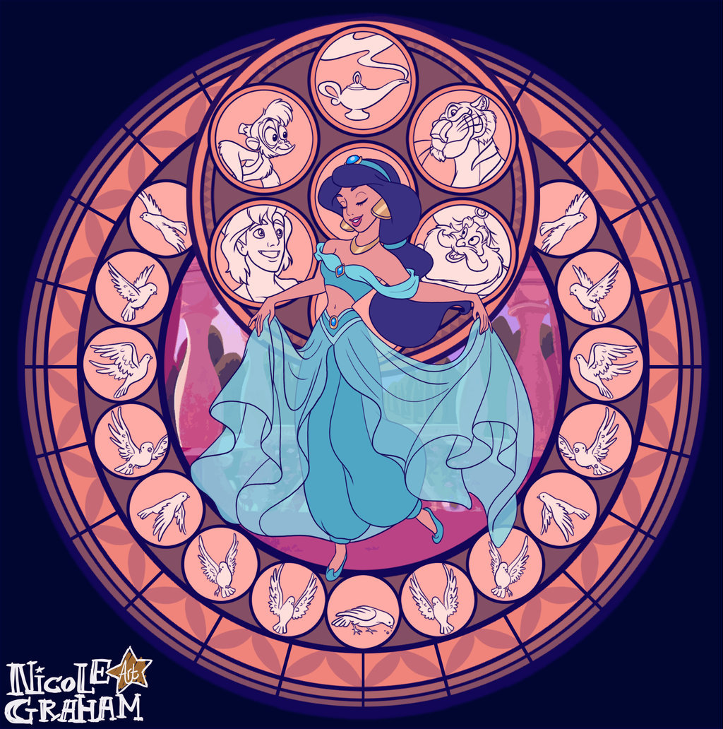 queen-nayya:  disneyforprincesses:   Kingdom Hearts Stained Glass FanArt: Disney