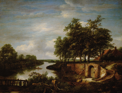 Landscape with River and Cellar Entrance, Jacob van Ruisdael, 1649 