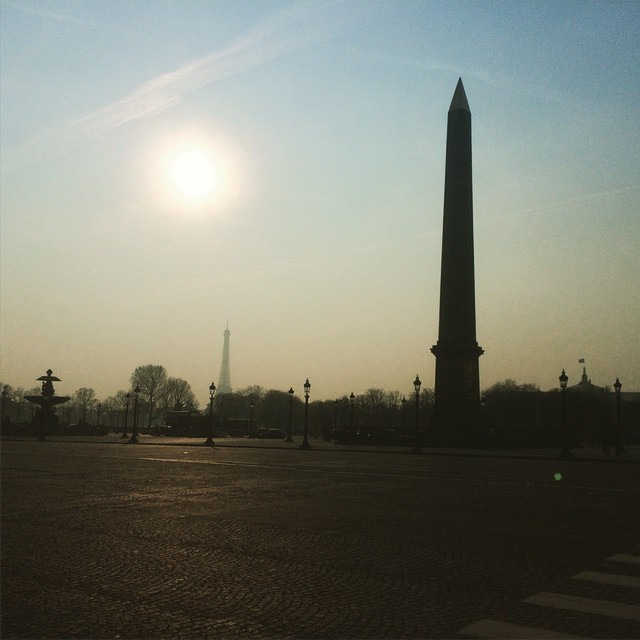 at Place de la concorde