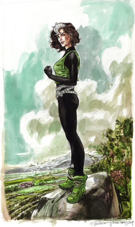 kierongillen: funrama: Rogue commission. 80’s style. ink, acrylics, watercolors on paper. Ryan