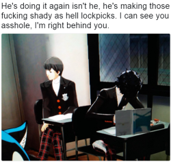 wisecrownvoid: sindri42:   animenutcase: The true MVP of Persona 5. Bounty on the phantom thieves is the highest ever offered by the Japanese police? Perfect time to make some grenades in class. But seriously at least half the school including your entire