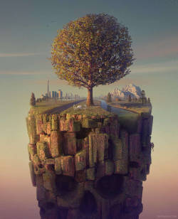 sixpenceee:  Artist Draws a Dream World Gediminas Pranckevicius is a concept artist and illustrator. He draws on his  special ability and unique imagination to visualize and create worlds  that defy common sense and practicality. (Source)