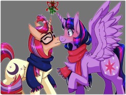 pastel-pony-pictures:  xxweedprincess420xx: Festive Bookwifes from @pastel-pony-pictures! It’s very important to make sure you wear winter accessories that match your wife. Twi’s even matches the crimson on Moondancer’s face right now. :3  Thank