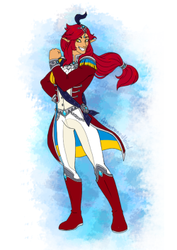 Atwotonedbird:  Well I Did My Zora Link So Here’s My Hylian Sidon!!This Posts Second