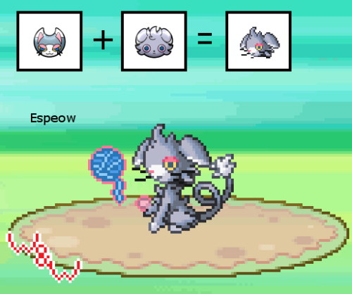 EspeowEspurr and Glameow fusionNormal/Psychic TypeAbility: Cute Charm/Infiltrator The Psychic C