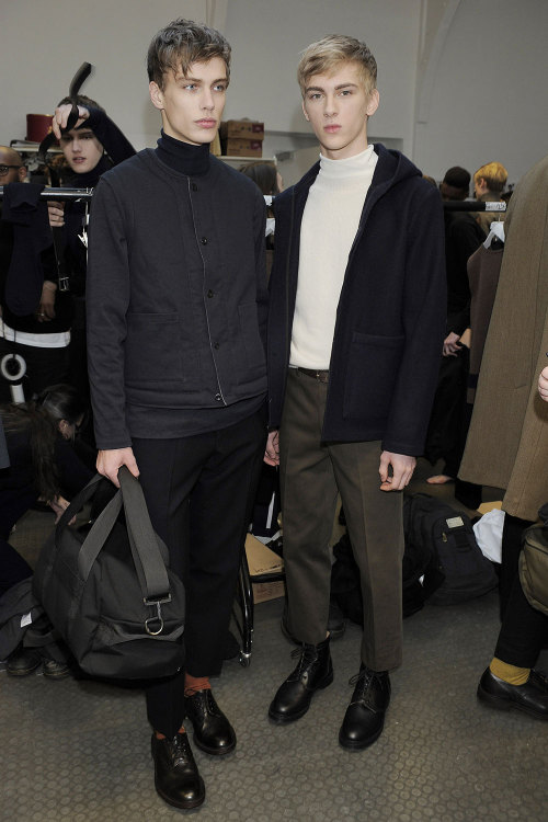 damplaundry:  Marc Schulze and Dominik Sadoch at Margaret Howell F/W 2015 by Chris Moore 