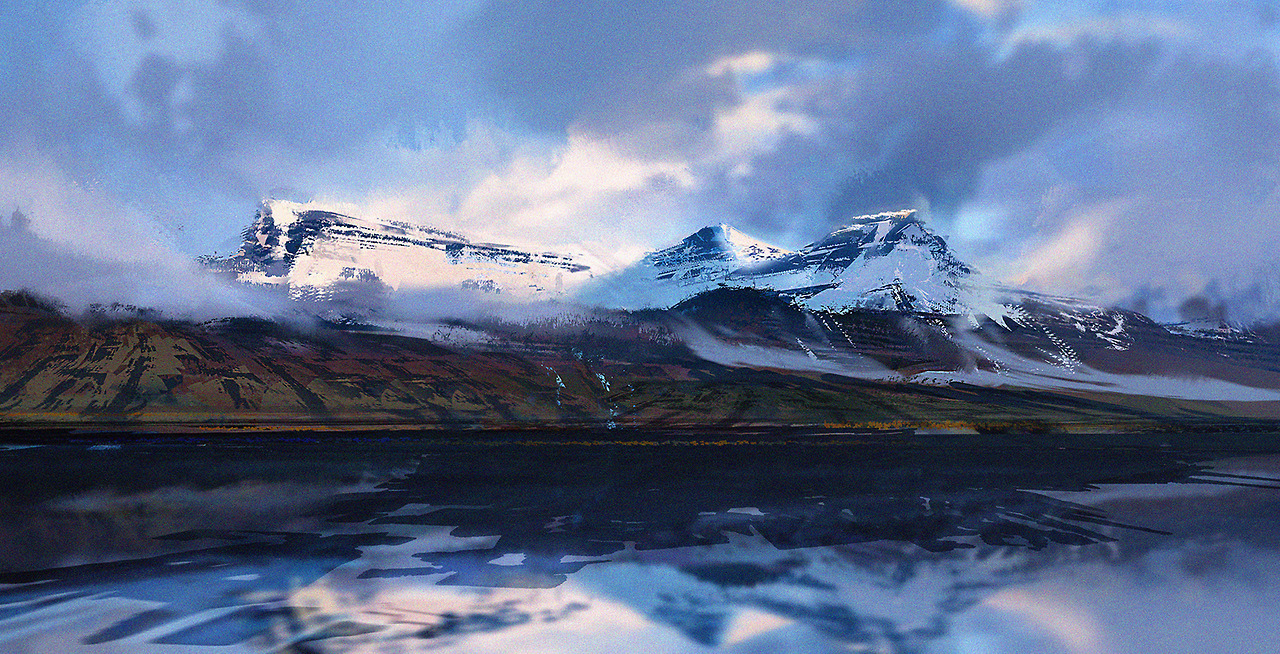 eengvee: More 30/40 minutes landscape/background studies i’ve done with @alekina