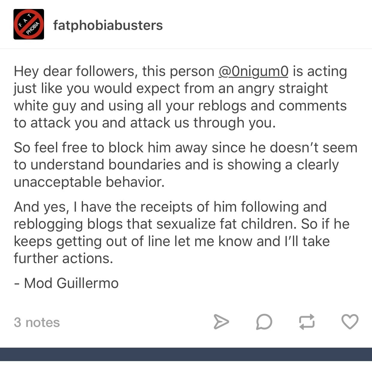 0nigum0:  Are you for fucking real? I don’t buy your bullshit “all feeders are