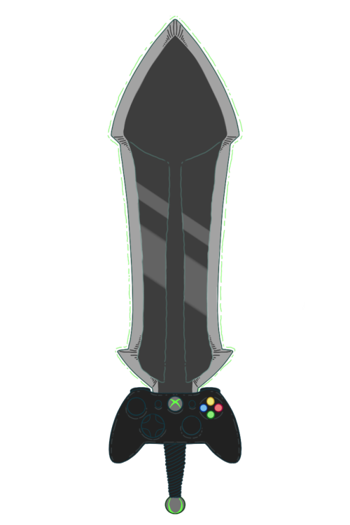 galacticgoldfishart:   video game controllers always remind me of sword hilts for some reason bonus: 