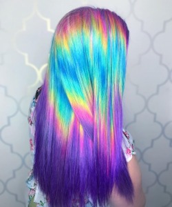 Keiytttt: Hairstylesbeauty:  Tye Dye Perfection 💙💜💚💛 | @Hair_Princess_Steph
