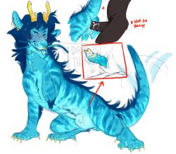 of course i’m ALSO a dirty dragon alien furry and wanted to figure out the ‘adult’ side of Lapis the water dragon