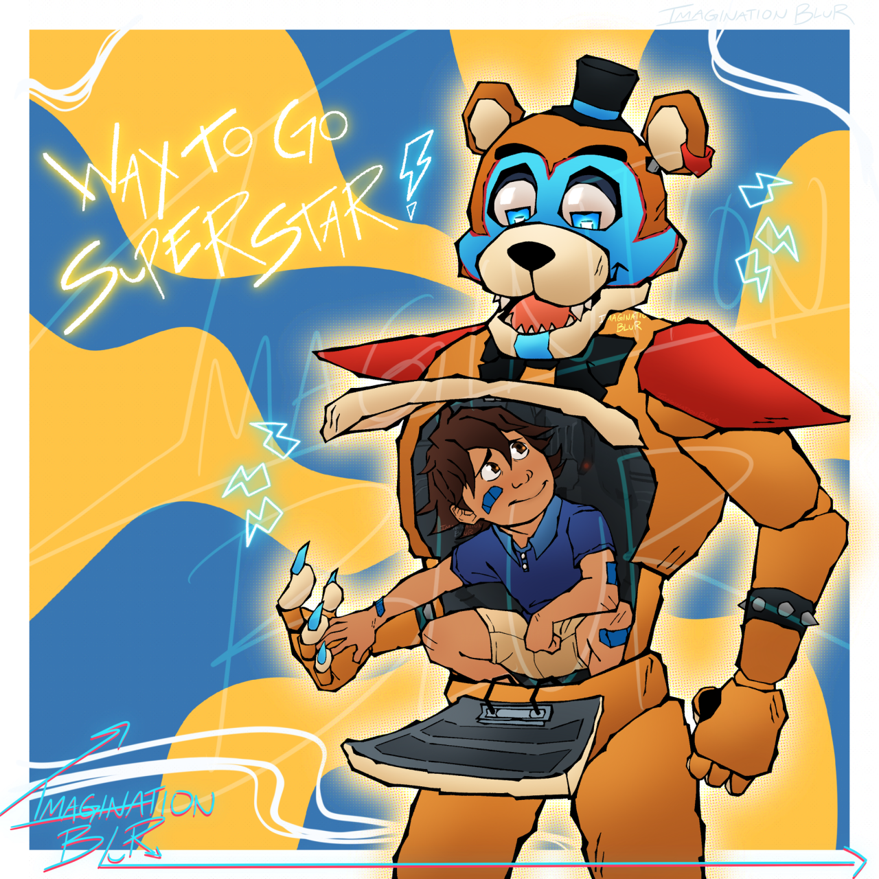 Way to go, Superstar! ' ' :: Glamrock Freddy & Gregory :: FNAF SB