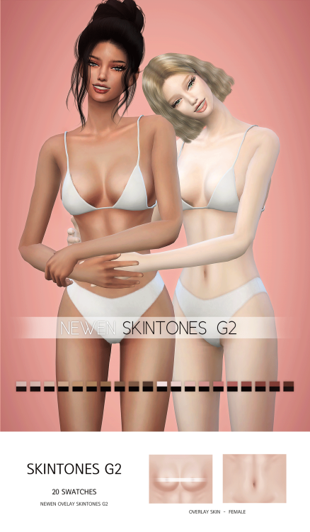 newen092: [Newen] Sims4 Newen Overlay Skintones G2 Skintones Skin detail category Femail20 Sw