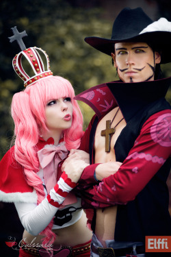 cosplayfanatics:  Perona and Mihawk Cosplay