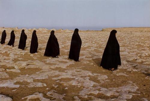 agelessphotography:Rapture Series (Women in a Line), Shirin Neshat, 1999
