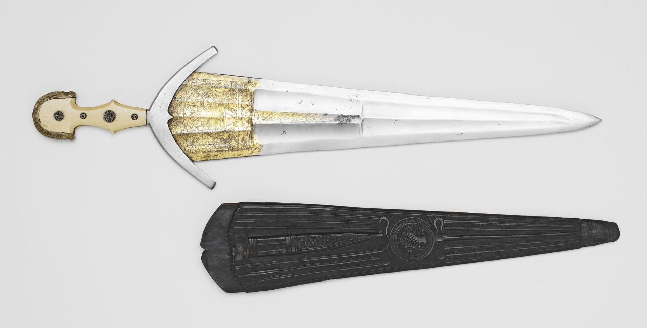 art-of-swords:  Cinquedea and Scabbard Dated: circa 1480-1510 Culture: Italian Medium: