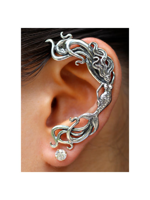 mermaidsrockpool: “Mermaid Ear Wrap Silver - Mermaid Ear Cuff”