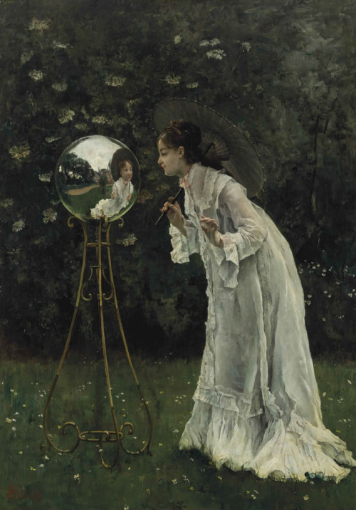 Alfred Stevens - La Boule Argentée (1884)
