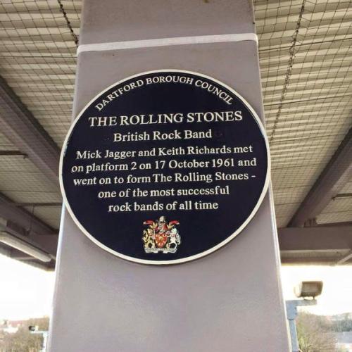 rollingstonesofficial:The spot on Dartford Station where Mick and Keith met again, since leaving pri