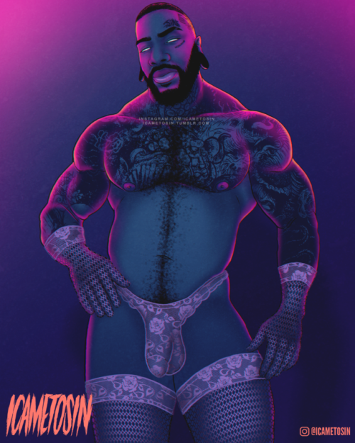 icametosin:   I was pulling some inspiration from neon/black light photography & also men in lace. All men should be wearing it.  Check Me Out: Tumblr | Instagram | Twitter | Store  