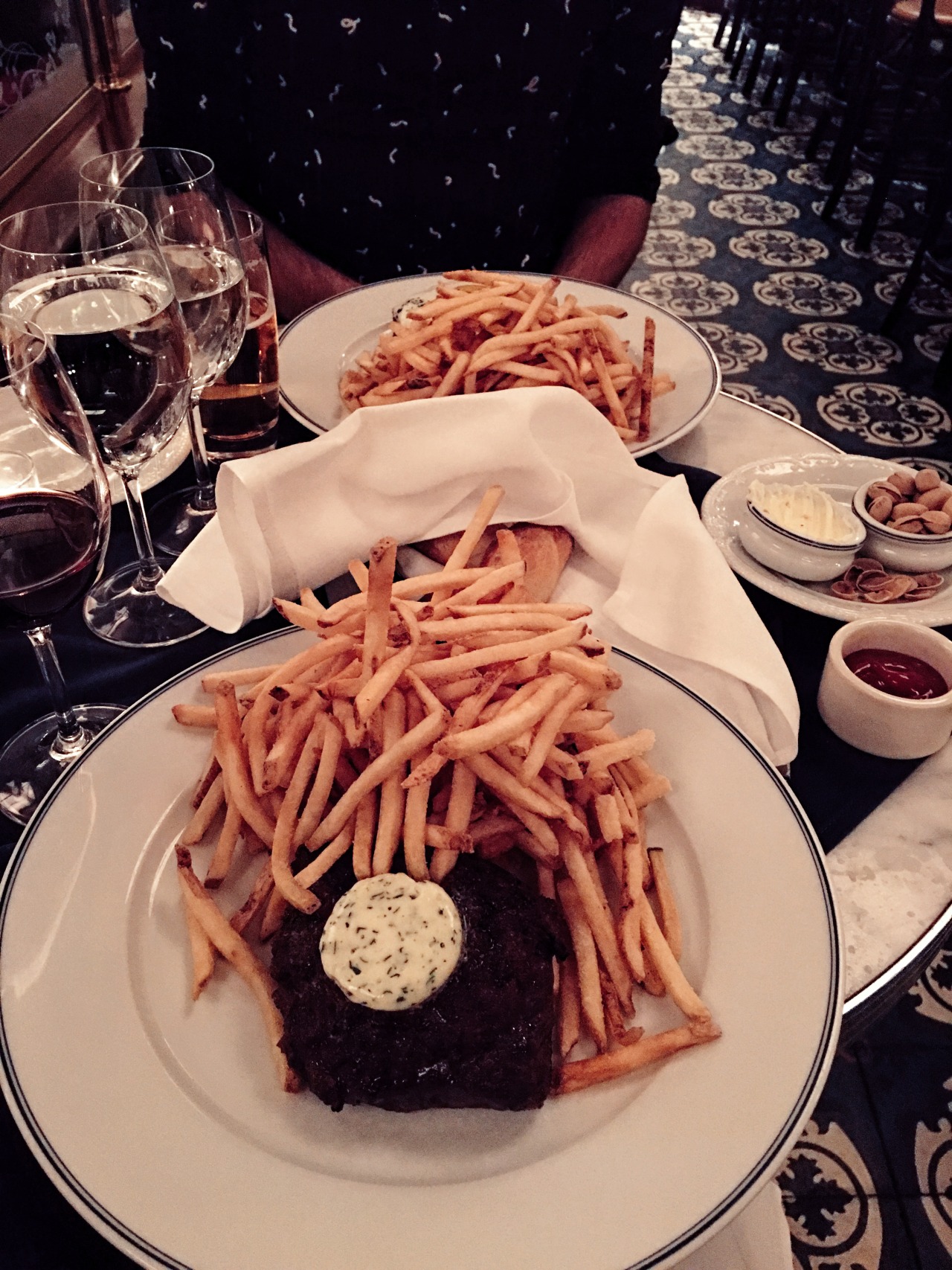 steak frites at Bouchon, The Venetian Hotel in Vegas