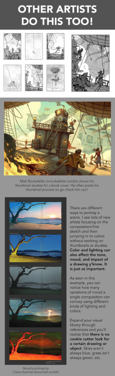 troy-artlog:  How to Make Your Art Look Nice: Thumbnailing It’s here! For those artists who spend loads of time trying to figure out why their art is not coming out the way they want it to be, making thumbnails (or making studies) is the thing for you!