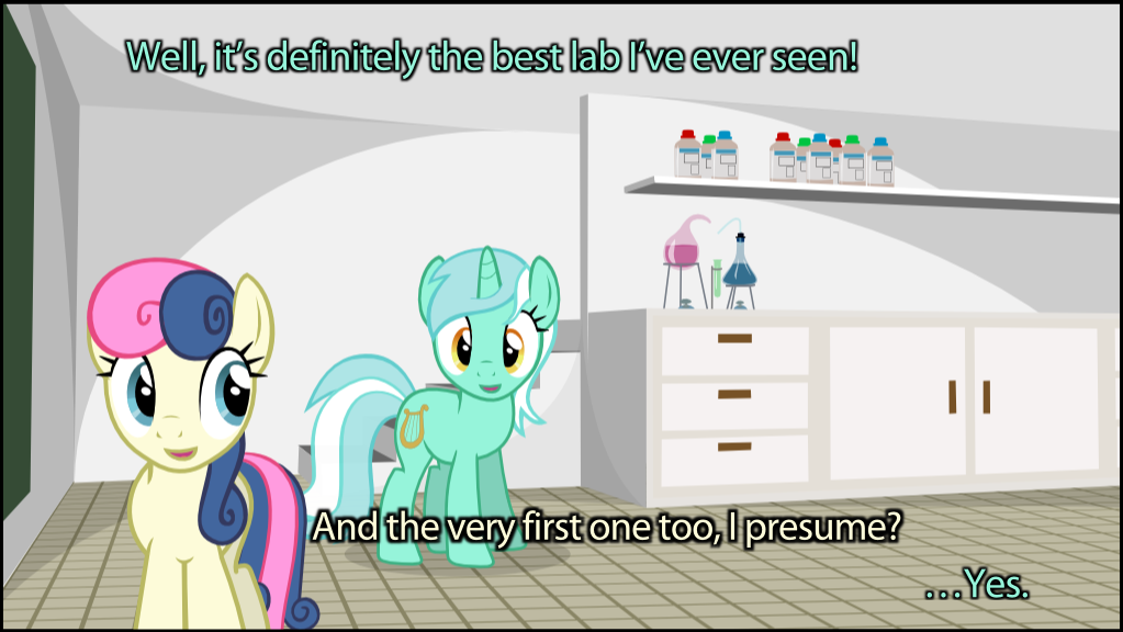 heartstringscomic:  Finally, in the lab.  xD Oh Bon-bon~ :3