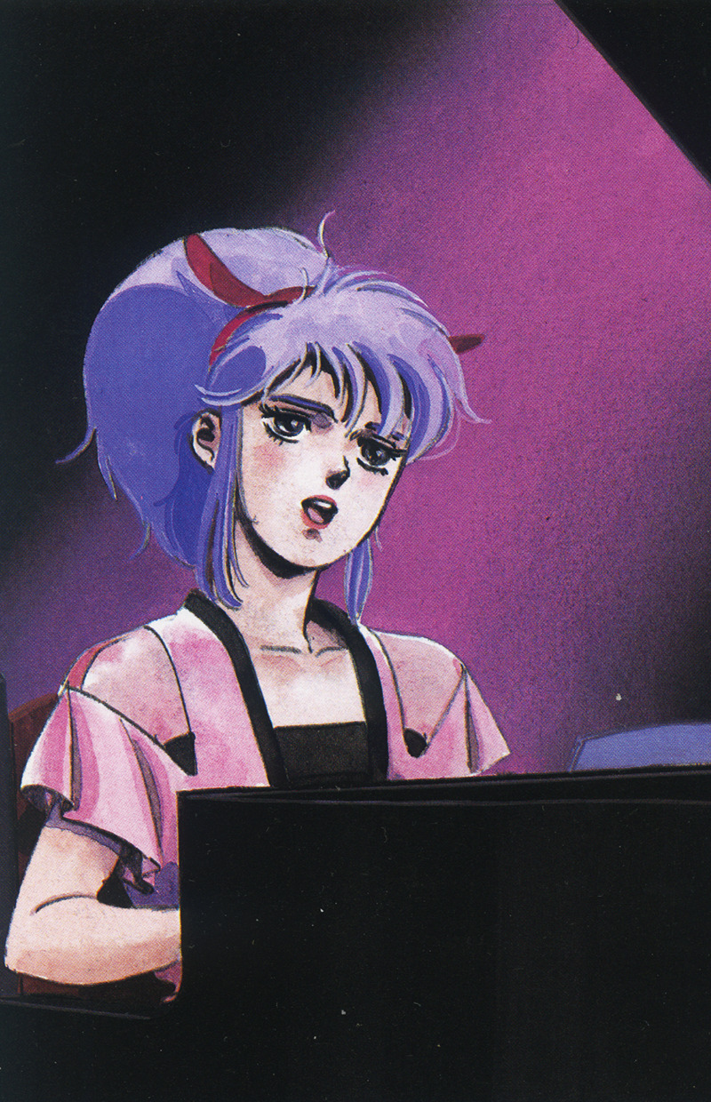 80sanime:  Insert illustrations for the Yatsu no Na wa Gold novel by Hiroyuki Kitazume.