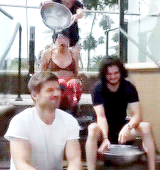 goldenfools:  Lena Headey, Kit Harington &amp; Nikolaj Coster-Waldau doing the