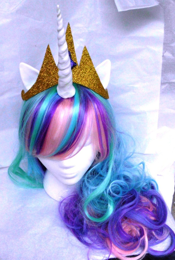 Unicorn Wig, Princess Celestia, MLP Costume My Little Pony , my little pony cosplay Pony, Unicorn Wig, Unicorn Costume