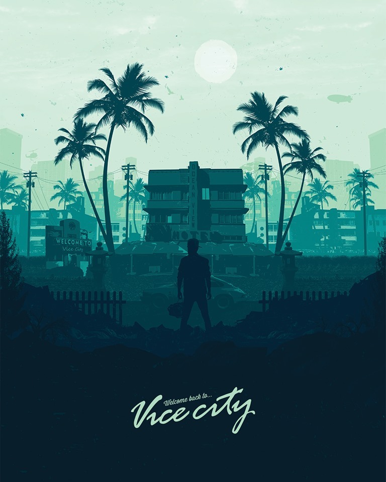 pixalry:  Welcome to Vice City - Created by Michael DouglasLimited edition prints