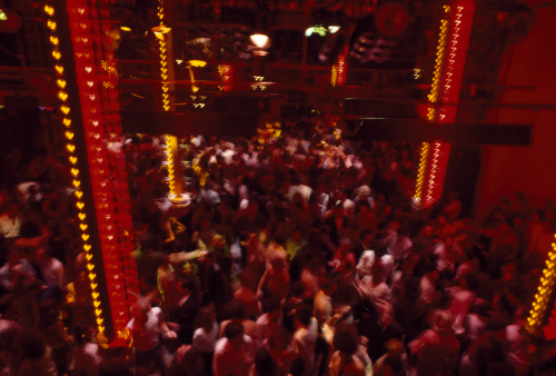 There was no mirror ball at Studio 54, but set pieces like the iconic “Moon and Spoon” d