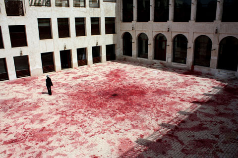 unicorn-meat-is-too-mainstream:   Imran Qureshi  Imran Qureshi (1972 Pakistan) is regarded as one of the most important representatives of Pakistan’s art scene. The artist lives in Lahore, where he teaches at the National College of Art. His works have