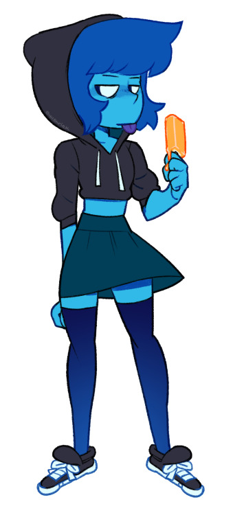 gullshriek: I was looking at clothes on amazon and realized the outfit I wanted to buy was a very Lapis look so I just drew it on her instead. lapis lazuli saved me money. 