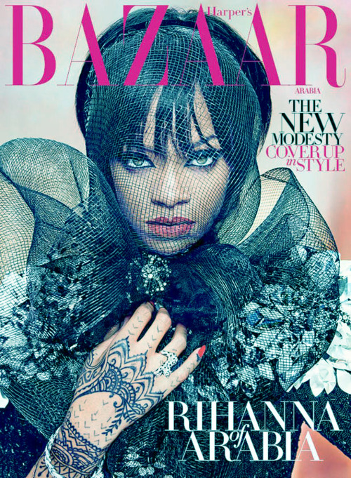 Rihanna by Ruven Afanador for Harper’s Bazaar Arabia. Earlier this month all you can hear was 