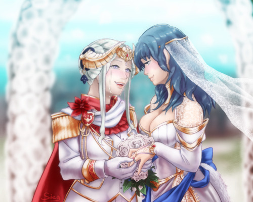 One of my Valentine’s Day pieces this year, the wedding of Edelgard von Eisner~I’m a day