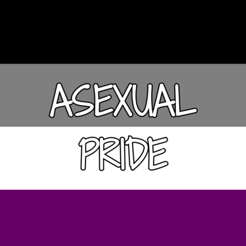 genderqueerpositivity: (Three images with the asexual pride flag as a background and text on top. Le