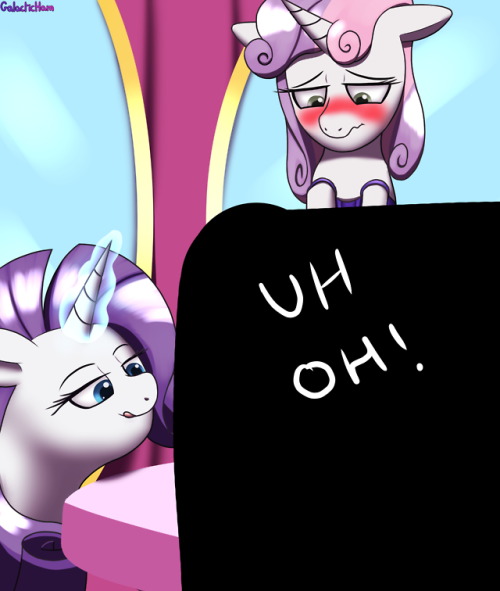 1st place idea of the last Suggestion Poll, as suggested by @myhorrorpony!Looks like Rarity’s got her eyes on something, check out the full pic below to see what!Full-Pic