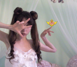 sxushi:  sailor moon hair tomorrow at school  what why is she so cute 