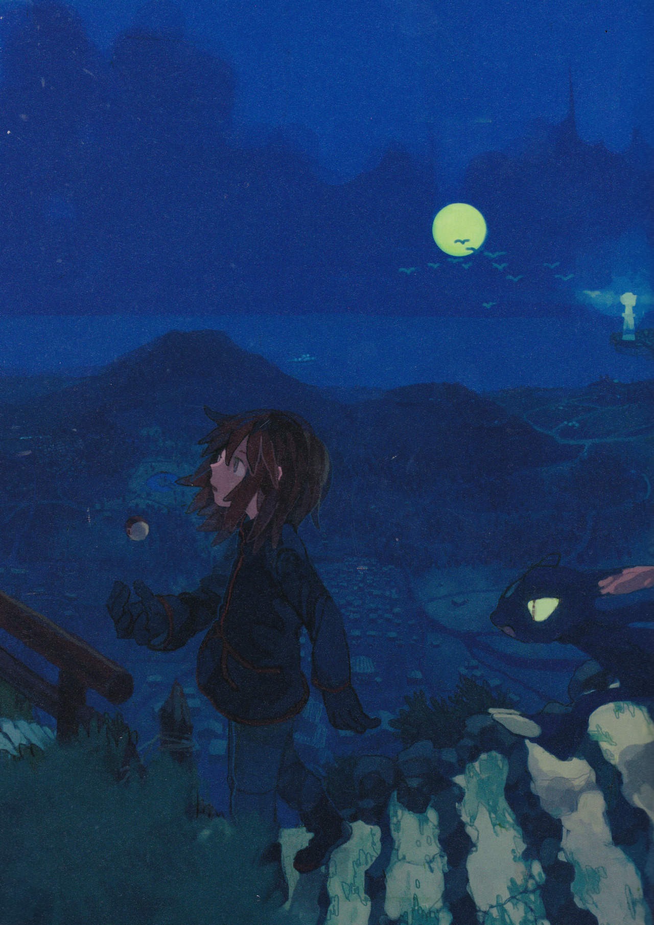 owannai: 120610 夜の人 / Johto region at night 
