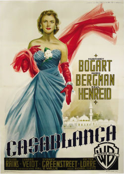 wehadfacesthen:  lapitiedangereuse:Casablanca (Warner Brothers, R-1953). Italian poster