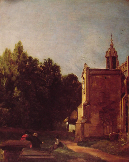 A Church Porch, 1810, John ConstableMedium: oil,canvas